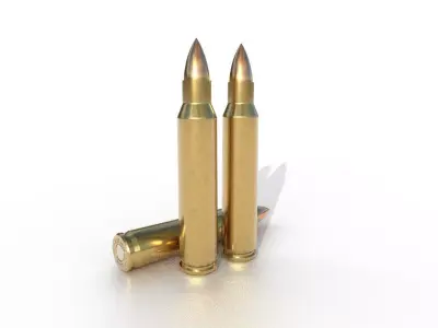 556 mm Nato Ammo Low-poly 3D model