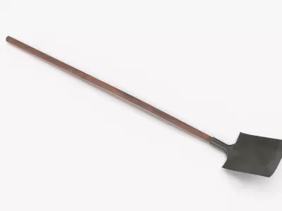 Scoop Shovel Low-poly 3D model