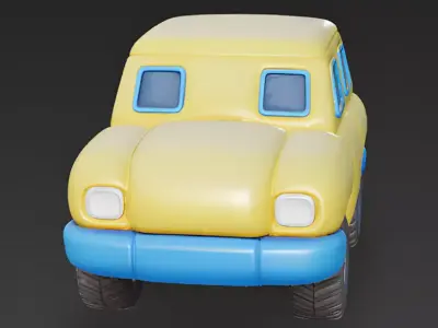 Chunky Explorer Toon SUV 3D Model Low-poly 3D model