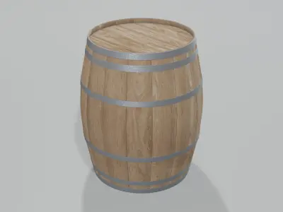 Light Toasted Burgundy Barrel 3D model