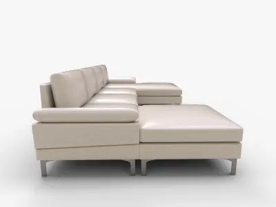 Millisan Wide Symmetrical Sofa Chaise 3D model