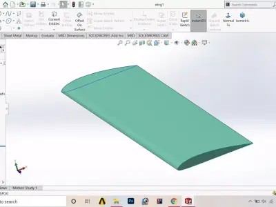 Wing of an aircraft Free 3D model
