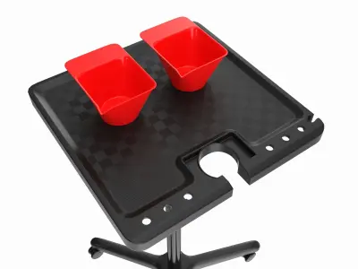 Hair Salon Trolley Utility Cart with Wheels 3D model