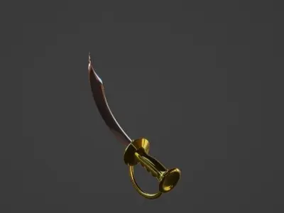  Pirate sword for assembling a pirate costume 3D model