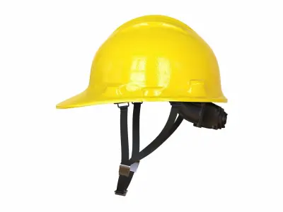 worker Safety helmet with belt Low-poly 3D model