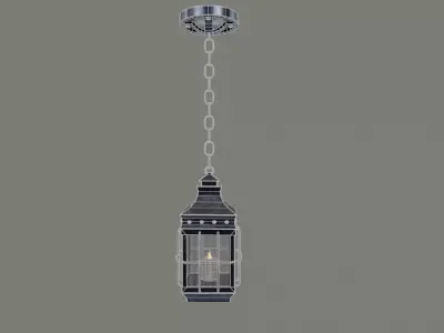 Antique Hanging Lantern Low-poly 3D model