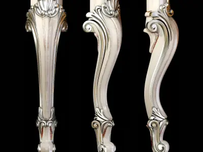 Classic leg 021 3D model