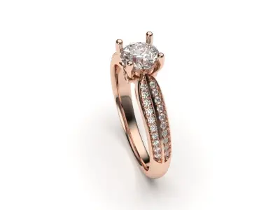 solitaire with ring sizes  8 part S16 3D print model