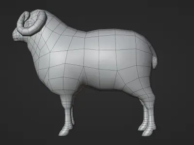 Sheep - Stylized Low-poly 3D model