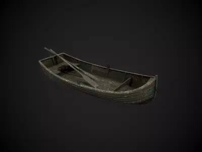 Row Boat 3D model get