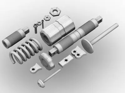 Suspension Kit 3D Model 3D model