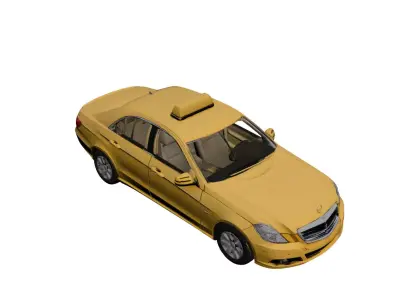 Mercedes E Class Taxi Sedan City Transport Vehicle Model 3D model