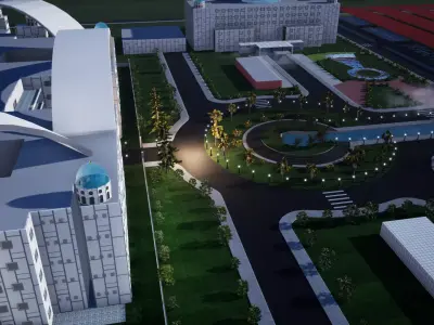 Commercial Building 3D model
