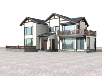 Villa house 3D model get