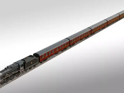 Jacobite Steam Train 3D model