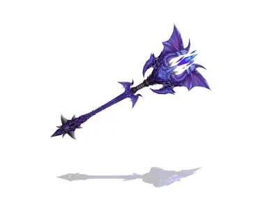 Dragon Scales Scepter Low-poly 3D model