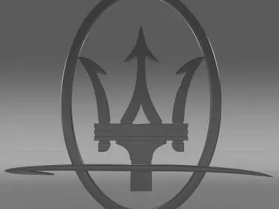 maserati logo 3D model from CGTrader