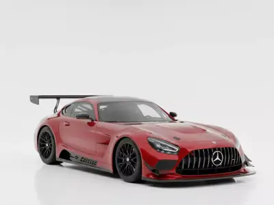 Mercedes-AMG GT3 Race Car Modified Low-poly 3D model