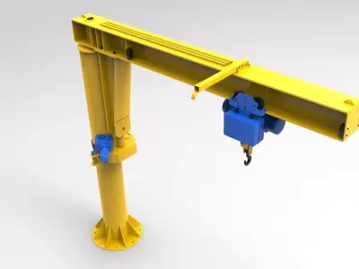 Jib crane Low-poly 3D model purchase