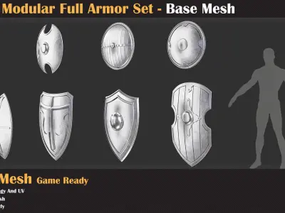 320 Modular Full Armor Set - Base Mesh - VOL 31   3D model