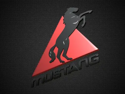 mustang logo 3D model