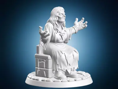 Crone Hag Miniature Figurine 3D print model