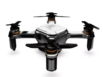 Realistic Quadcopter Drone 3D Model Low-poly 3D model purchase