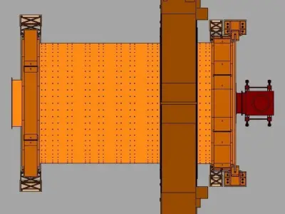 BallMill-Polysius 7-9m dia x 12-4m 3D model