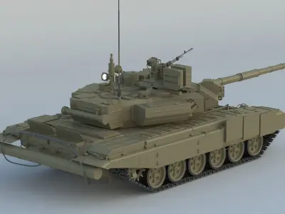 T-90 Tank 3D model purchase