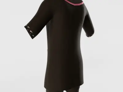 Antique Victorian Childs Outfit Low-poly 3D model