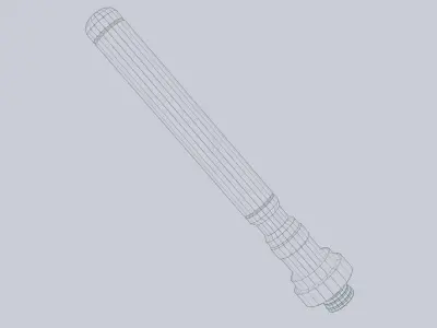 Scifi torpedo Low-poly 3D model