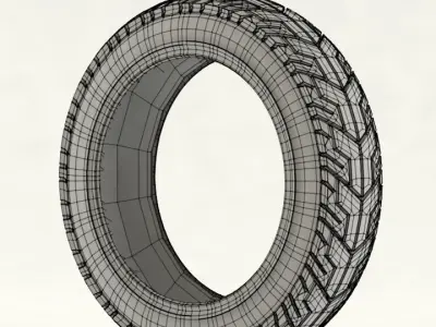 Motorcycle tire 3D model