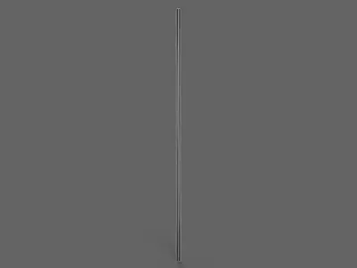 PBR Wushu Stick Black Low-poly 3D model