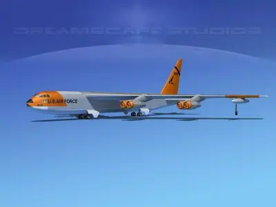 Boeing B-52C Stratofortress V04 3D model