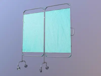 Hospital Curtain Low-poly 3D model