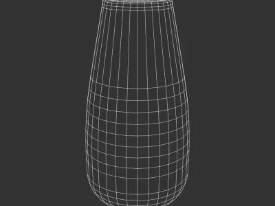 Ribbed Copper Vase Model 
