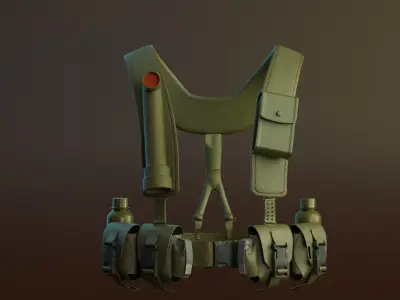 military waist 3D model