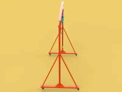 MOBILE GANTRY CRANE ELECTRIC ROPE HOIST PORTABLE GIRDER OVERHEAD 3D model