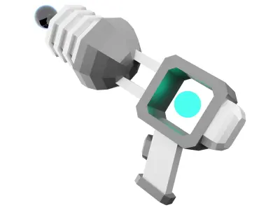 3d game pistol low poly icon 3D model