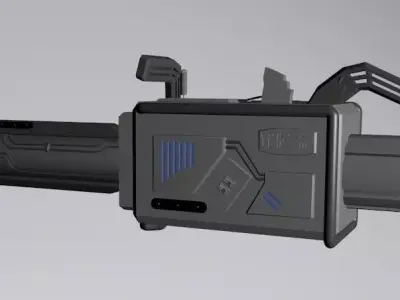 CW The Flash Season 3 - Speed Force Bazooka Low-poly 3D model