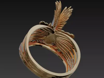Phoenix ring 3D model