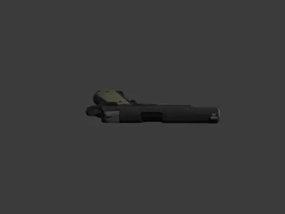 Low Poly 1911 Pistol Game Ready Handgun Low-poly 3D model