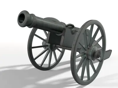 Old Cannon 3D model buy