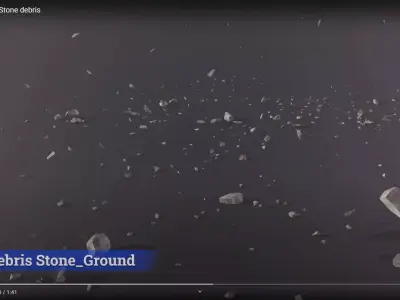 Debris Stone Ground Low-poly 3D model