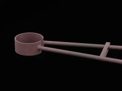 Crucible Tongs Tool Low-poly 3D model