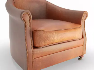 Vintage Leather Armchair Artu 3D model