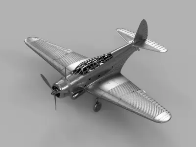 1-350 US Navy TBD 1 Devastator STL 3D print model