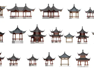 gazebo Low-poly 3D model purchase