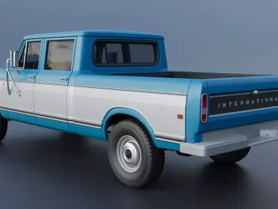 International Pickup Crew Cab 1974 3D print model