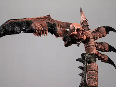 Demon Scythe Low-poly 3D model